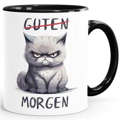 Kaffee-Tasse Katze mit Anti Motivation Spruch Morgen Montag Mimimi Bürotasse Geschenk Kollegen MoonWorks®