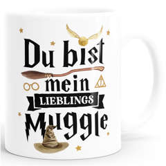 Kaffee-Tasse Du bist mein Lieblingsmuggle Lieblingsmensch Geschenk Partner Freund beste Freundin Moonworks®