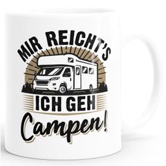 Kaffee-Tasse Camping Home is where the Stellplatz is Geschenke für Camper Wohnmobil Spruch lustig Moonworks®