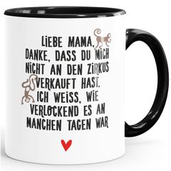 Kaffee-Tasse Geschenk für Mama Tochter Sohn Herz Spruch lustig Danke dass du mich nichtt verkauft hast Moonworks®