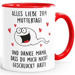 Kaffee-Tasse Danke dass du mich nicht geschluckt hast Geschenk Mama Muttertag lustig Spermium Moonworks®