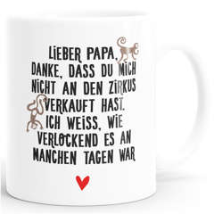 Kaffee-Tasse Geschenk für Papa Tochter Sohn Herz Spruch lustig Danke dass du mich nichtt verkauft hast Moonworks®