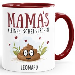 Tasse personalisiert Mama's kleine Scheißerchen anpassbare Namen Kackhaufen Geschenk für Mama MoonWorks®