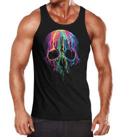 Totenkopf Herren Tanktop Melting Skull Moonworks®