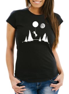 Damen T-Shirt To the moon Slim Fit Moonworks®