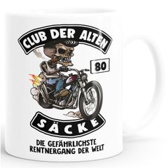 Kaffee-Tasse Club der alten Säcke Geschenk-Tüte Club der alten Säcke für Ältere Geburtstag Männer Moonworks®
