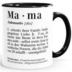 Geschenk-Tasse Mama Definition Dictionary Wörterbuch Duden Muttertagsgeschenk MoonWorks®