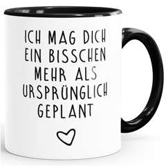 Ich mag dich ein bisschen mehr als ursprünglich geplant Kaffeetasse Liebe MoonWorks®