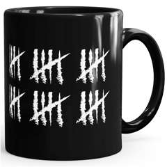 Kaffee-Tasse {style_variation_string} Geburtstag Strichliste Striche Jubiläum Jahrgang Geschenk Alter MoonWorks® einfarbig
