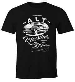 Herren Geschenk T-Shirt Geburtstag Ich bin nicht alt Ich bin ein Klassiker Auto Oldtimer Spruch 30-90 Jahren Moonworks®