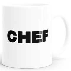 Kaffee-Tasse Chef-Tasse einfarbig MoonWorks®