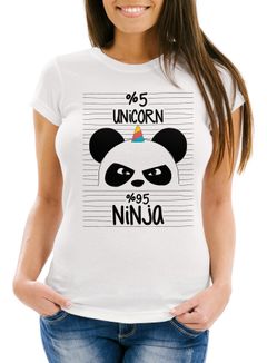 Einhorn T-Shirt Unicorn Ninja Einhorn Pandicorn Panda Moonworks®