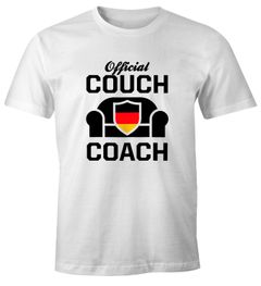 WM Shirt Couch Coach Official Fußball Fan Deustchland Herren T-Shirt Moonworks®