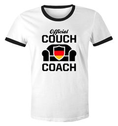 Lustiges WM Shirt 2018 Retro Deutschland Couch Coach Herren Moonworks