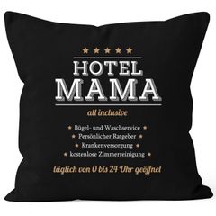 Kissen-Bezug Hotel Mama Muttertagsgeschenk Kissen-Hülle Deko-Kissen Baumwolle MoonWorks®