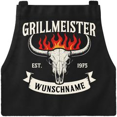 Grillschürze für Männer Grillmeister mit Name personalisiert Geschenk für Papa Männer, Geburtstag Vatertag,Grillparty MoonWorks®