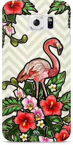 {variation2_option_id} Hülle Flamingo Tropical Palmblätter Sommer Handyhülle Handy Case Hardcover Schutzhülle Hardcase Autiga®