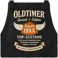 Grillschürze für Männer mit Spruch personalisiert mit Geburtsjahr Kochschürze Herren Geburtstagsgeschenk Schürze Baumwolle MoonWorks®