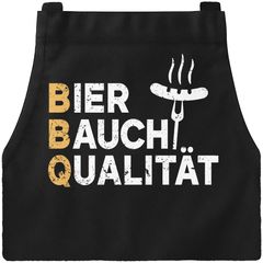 Grillschürze für Männer mit Spruch Lustig Bierbauch Kochschürze Herren für BBQ Schürze Baumwolle MoonWorks®