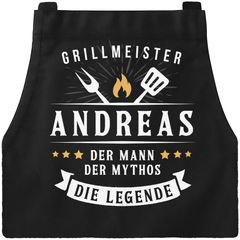 Grillschürze für Männer Name Spruch der Mann Der Mythos Die Legende personalisiert BBQ Grillgeschenk Schürze Baumwolle MoonWorks®