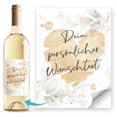 Weinetikett mit Wunschtext personalisiert Herzmotiv Flaschenetiketten selbstklebend Wein Geschenk SpecialMe®