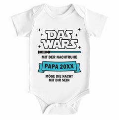 Baby Body mit Spruch Das Wars mit der Nachtruhe lustige Geschenke zum ersten Vatertag personalisiert Geburtsjahr MoonWorks®