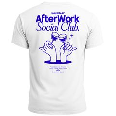 Backprint TShirt Herren Printshirt Baumwolle Aufdruck After Work Social Club Fashion Grafikshirt Fashion Streetstyle Neverless®