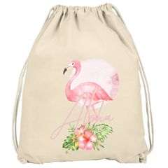 Turnbeutel Flamingo Aloha Tropical Summer Jungle Paradise Hummingbird Gymsac Gymbag Autiga®