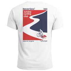 Herren T-Shirt Backprint Fahrrad Bike Printshirt Sunday Cycling Club Sommer Fashion Männer Streetstyle Neverless®