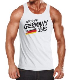 Herren Deutschland Tanktop WM Fußball Weltmeisterschaft 2018 World Cup Fan-Shirt Germany Moonworks®