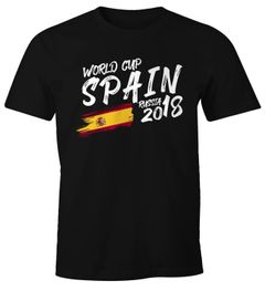 Herren Fan-Shirt Spanien Spain Espana WM 2018 Fußball Weltmeisterschaft Moonworks®