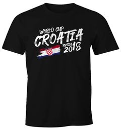 Herren Fan-Shirt Kroatien Croatia Hrvatska WM 2018 Fußball Weltmeisterschaft Moonworks®