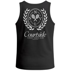 Herren Tank-Top Backprint Sunday Tennis Club Sport Retro Design Printshirt Grafikshirt Muskelshirt Neverless®