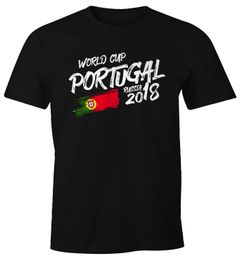 Herren T-Shirt Portugal Fan-Shirt WM 2018 Fußball Weltmeisterschaft Trikot Moonworks®