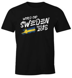 Herren T-Shirt Schweden Sweden Sverige Fan-Shirt WM 2018 Fußball Weltmeisterschaft Moonworks®