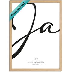 Poster Hochzeit Geschenkidee Brautpaar Wandbild personalisiert mit Namen und Hochzeitsdatum SpecialMe®