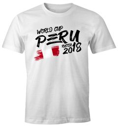 Herren T-Shirt WM-Shirt Peru Perú Fan-Shirt WM 2018 Fußball Weltmeisterschaft Moonworks®