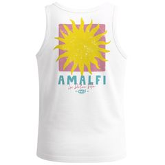 Herren Tank-Top Backprint Amalfi Dolce Vita Italien Printshirt Grafikshirt mit Rückenaufdruck Muskelshirt Neverless®