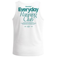Herren Tank-Top Backprint Spruch Everyday Running Club Printshirt Jogging Laufen Muskelshirt Neverless®