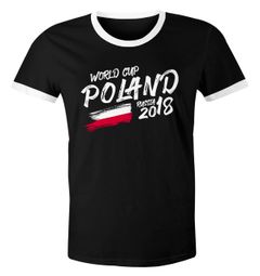 Herren WM-Shirt Polen Poland Polska Fan-Shirt WM Fußball Weltmeisterschaft 2018 World Cup Moonworks®