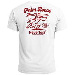 Herren T-Shirt Backprint Surfing Design Aufdruck Palm Locos Schriftzug Sommer Fashion Streetstyle Neverless®