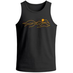 Herren Tank-Top Print Bergkette Line-Art Design Grafikshirt Outdoor Aufdruck Sommer Fashion Muskelshirt Neverless®