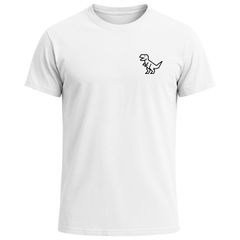 Herren T-Shirt mit Dino Print – Lustiges T-Rex Logo auf der Brust – Kurzarm Baumwollshirt mit Grafikmotiv Neverless®