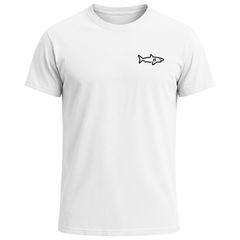 Herren T-Shirt mit Hai Print - Kurzarm Shirt mit dezentem Shark Logo auf der Brust – Baumwolle – Maritimer Sommer-Look Neverless®