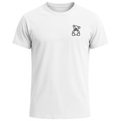 Herren T-Shirt Baumwolle mit Logopront Teddy Bär Polygon Style Sommer Fashion Männer Streetstyle Neverless®