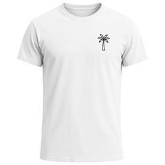 Herren T-Shirt Palme Print Logo Aufdruck Sommer Fashion Printshirt Baumwolle Streetstyle Neverless®