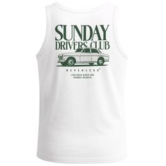 Herren Tank-Top Backprint Sunday Drivers Club Oldtimer Print Grafikshirt Sommer Fashion Muskelshirt Neverless®