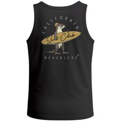Herren Tank-Top Backprint Surfing Otter California Surf Club Sommer Fashion Streetstyle Muskelshirt Neverless®