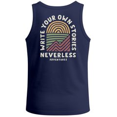 Herren Tank-Top Backprint Adventures Schriftzug Outdoor Fashion Streetstyle Männer Muskelshirt Neverless®