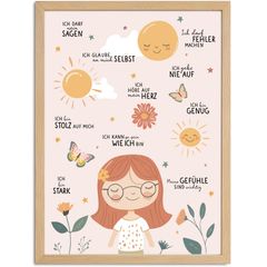 Affirmationsposter Kinder Wandbilder Kinderzimmer Klassenzimmer Wanddeko Mutmacher Selbstliebe Motivation SpecialMe®
